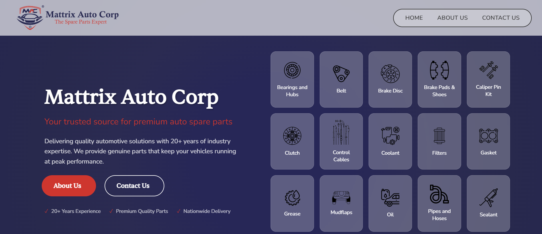 Mattrix Auto Corp Website